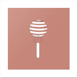 Chocolate stripe lollipop Posters and Art